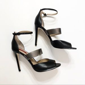 🆕 RED SAKS 5TH AVE Strappy Black Heels • Sz 8/38